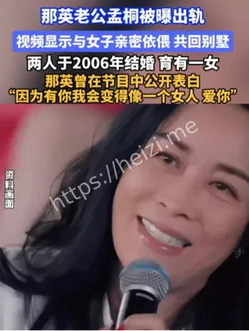 孟桐出轨那英老公新瓜爆料